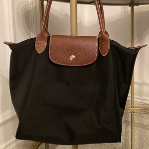 Longchamp Le Pliage Nylon Shoulder Tote Black